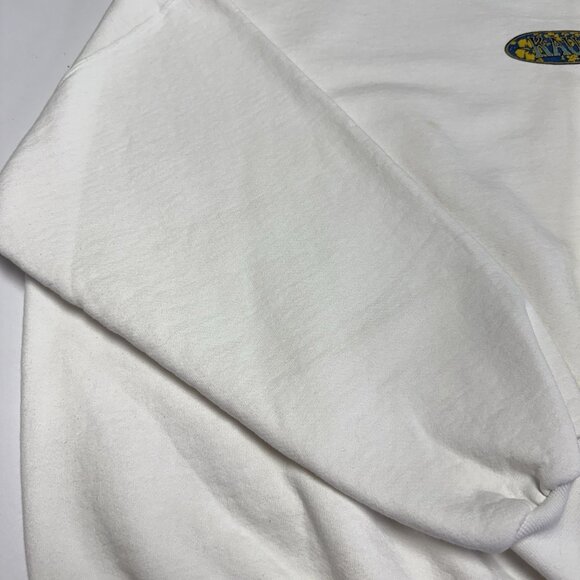 Vintage Crazy Shirts Kauai Crew Neck Sweatshirt Mens XL 26x27.5 White Hawaii - Picture 7 of 13